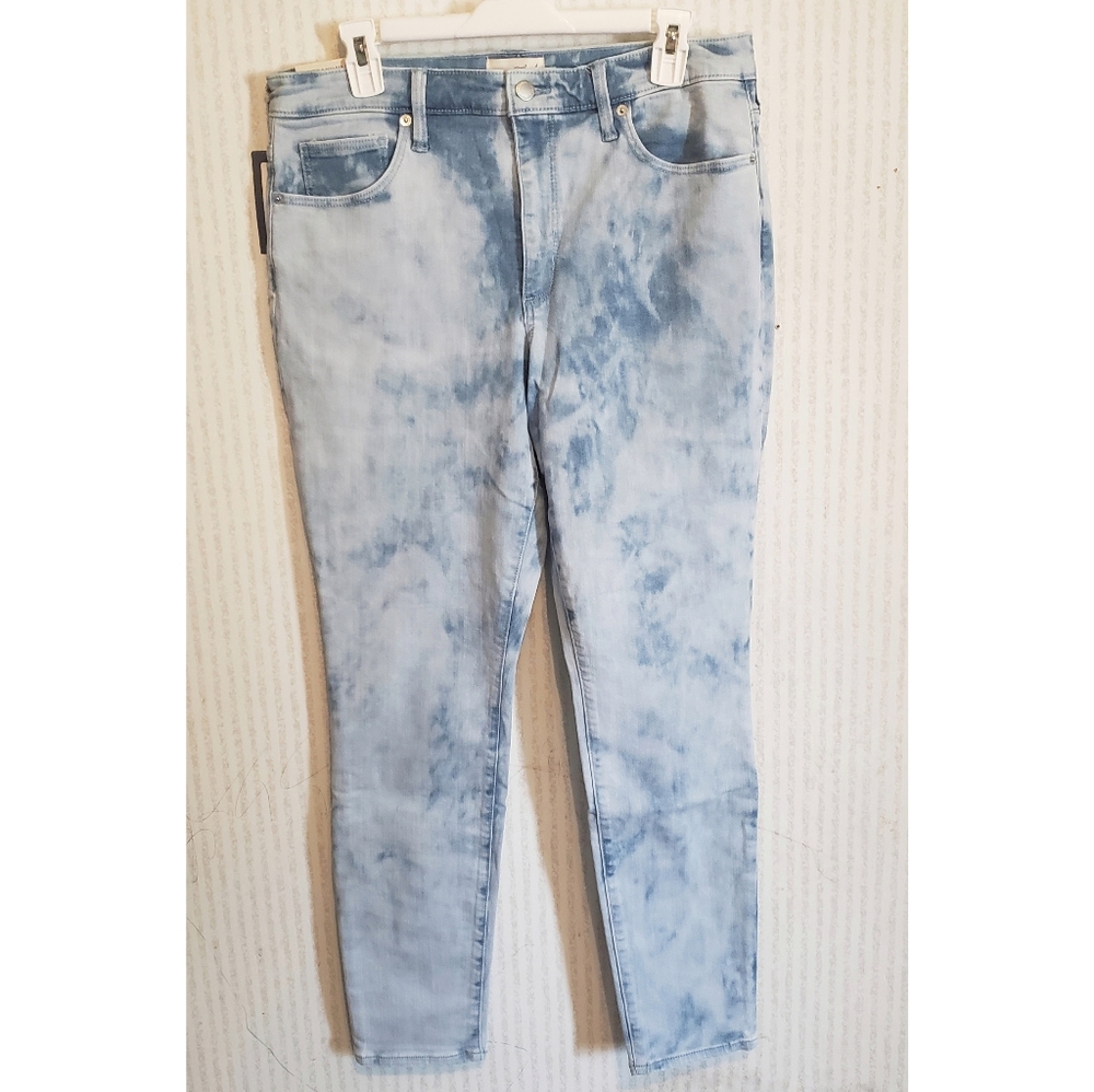 Acid Wash High Rise Skinny Jeans 16/33R